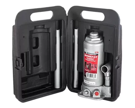 Домкрат гидравлический бутылочный 5 т h подъема 216–413 мм в пластиковом кейсе  MATRIX MASTER 50756 купить в Ижевске