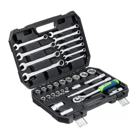 Набор инструментов Сибртех 13393, 1/2&quot;, пластиковый кейс, 32 предмета купить в Ижевске