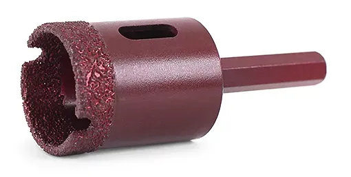 Алмазная коронка MESSER по камню с шестигранным хвостовиком (вакуумное спекание алмазов) 50 мм купить в Ижевске