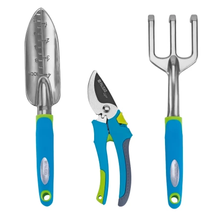 Набор садового инструмента с секатором Palisad 629018, алюминиевый цельнолитой, 3 предмета, LUXE купить в Ижевске