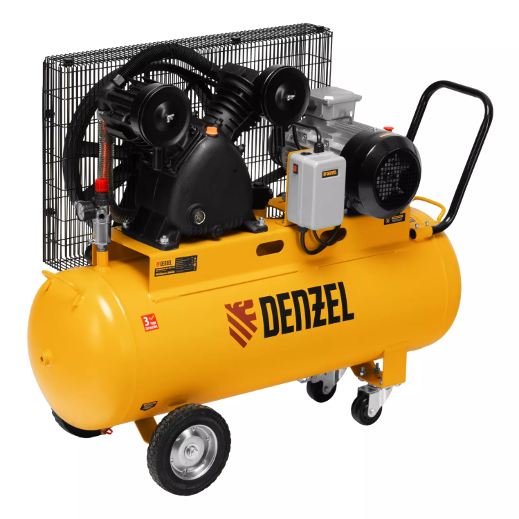 Компрессор воздушный рем. привод Denzel BCV 4000-T/100, 4,0 кВт, 100 литров, 690 л/мин купить в Ижевске
