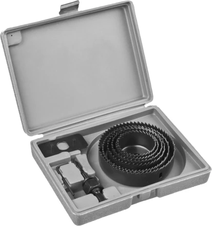 Набор кольцевых коронок по дереву STAYER &quot;MASTER&quot; Д51, 57, 67, 76, 88, 102мм. 8шт. 29600-H8 купить в Ижевске