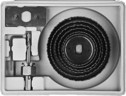 Набор кольцевых коронок по дереву STAYER &quot;MASTER&quot; Д51, 57, 67, 76, 88, 102мм. 8шт. 29600-H8 купить в Ижевске