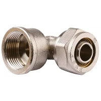 Уголок ЗУБР с внутренней резьбой, цанга-гайка, 3/4"х20х2,0 мм, никель 51410-20-3/4