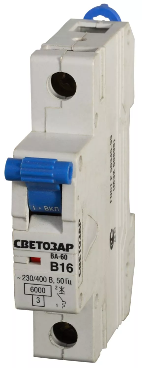 Выключатель автоматический СВЕТОЗАР 1-полюсный, 32 A, "B", откл. сп. 6 кА, 230 / 400 В SV-49051-32-B купить в Ижевске
