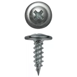 Саморезы ЗУБР с прессшайбой по листовому металлу до 0,9мм, PH2, 4,2х51мм, ТФ7, 30шт 4-300197-42-051