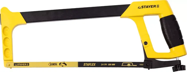 Ножовка по металлу STAYER RX700-HERCULES, металлическая обрезиненная ручка, натяжение 100 кг, 300 мм 2-15791_z01 купить в Ижевске