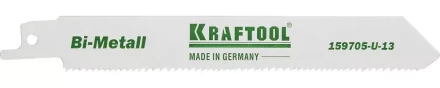 Полотно KRAFTOOL "INDUSTRIE QUALITAT", S922VF, для эл/ножовки, Bi-Metall, по металлу, дереву, шаг 1,8-2,5мм, 130мм 159705-U-13 купить в Ижевске