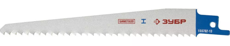 Полотно ЗУБР "ЭКСПЕРТ" S611DF для сабельной эл. ножовки Bi-Metall, дерево с гвоздями, ДСП, металл, пластик,130/4,2мм 155702-13 купить в Ижевске
