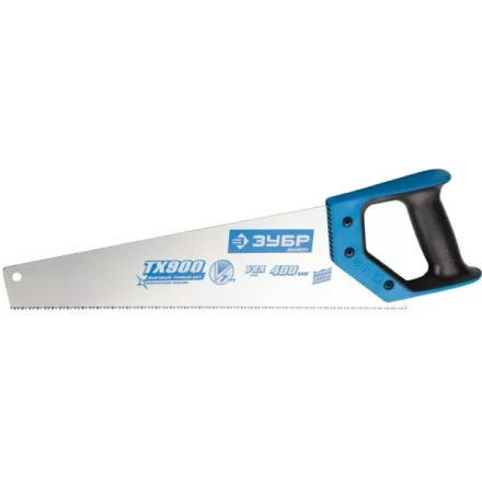 Ножовка по дереву (пила) ЗУБР ЛЕВША-7 400 мм, 7 TPI, универсальный зуб, вдоль и поперек волокон, для средних заготовок, фанеры, ДСП, МДФ,2K рукоятка 15232-40 купить в Ижевске