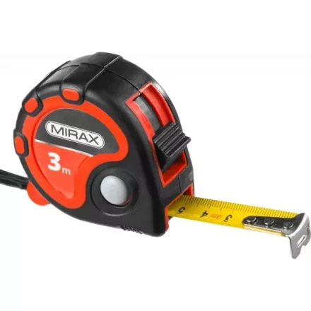 Рулетка MIRAX, 3 стопора, двухкомпонентный пластиковый корпус, 3мх16мм 34013-03-16 купить в Ижевске