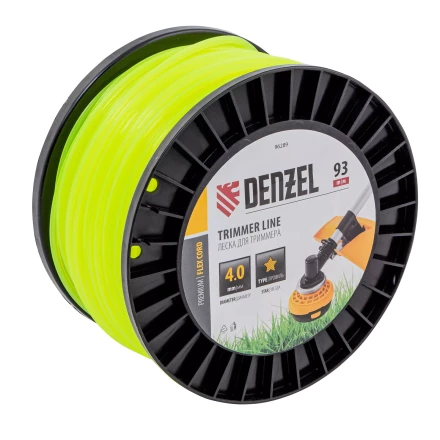 Леска для триммера звезда, 4,0мм х 93м, на DIN катушке FLEX CORD// Denzel 96289 купить в Ижевске
