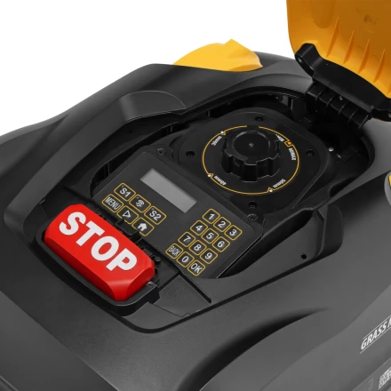 Робот-газонокосилка Grass Master 1000, ультразвуковой датчик, 3 Ач, LCD дисплей, Wi-Fi // Denzel купить в Ижевске