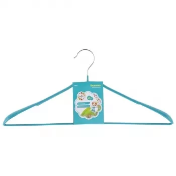 Вешалка метал для верхней одежды с прорезиненным противоскользящим покрытием 45 см бирюзовая ELFE 92926 купить в Ижевске