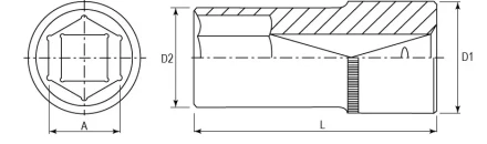 Головка торцевая глубокая 1/2&quot;DR 30 мм S04HD4130 Jonnesway 47250 купить в Ижевске