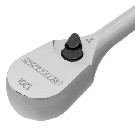 Ключ-трещотка 3/8&quot; Gross 14051, CrV, 120 зубьев, цельнометаллический, хром купить в Ижевске