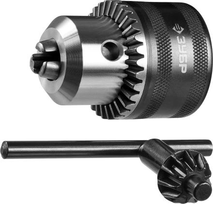 Патрон ЗУБР &quot;ЭКСПЕРТ&quot; цельнометаллический для станка, конус морзе, с ключом, 16мм 29084-16 купить в Ижевске