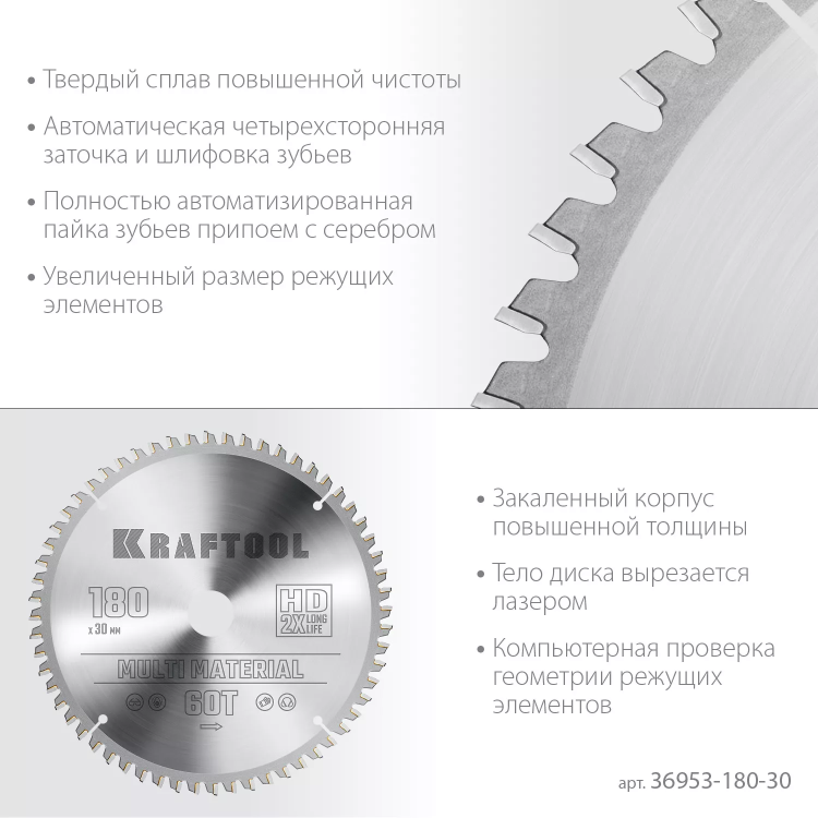 Диск пильный Multi Material, повышенный ресурс 36953-180-30 купить в Ижевске