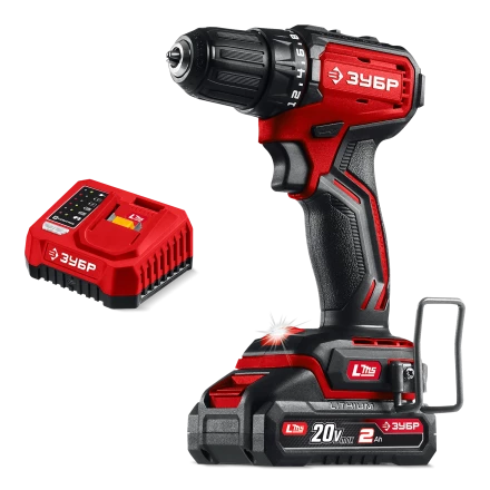 ЗУБР 20 В, 45 Нм, 1 АКБ LMS (2 Ач), бесщеточная дрель-шуруповерт (ДБ-45-21) купить в Ижевске