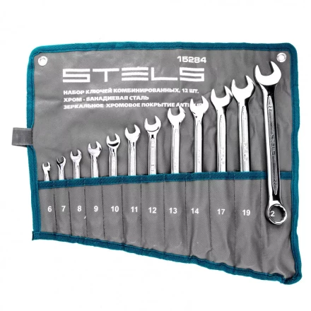 Набор ключей комбинированных 12 шт 6-22 мм, антислип Stels 15284 купить в Ижевске