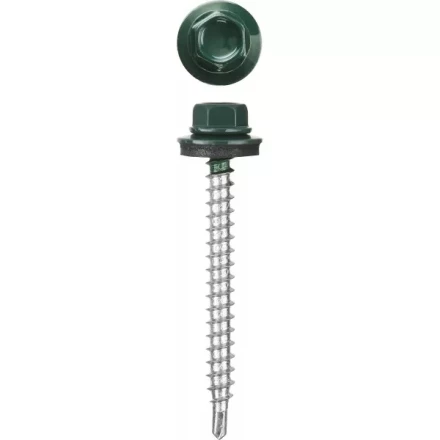 Саморезы СКД кровельные, RAL 6005 зеленый насыщенный, 35 х 4.8 мм, 1 800 шт, для деревянной обрешетки, STAYER 30300-48-035-6005 купить в Ижевске