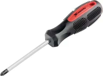 Отвертка Anti-Slip SL8,0 х 150 мм CrV двухкомп. рукоятка MATRIX 12226 купить в Ижевске