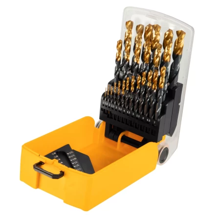 Набор сверл по металлу, 1-13 мм, HSS-Tin, Golden Tip, 25 шт Denzel 72323 купить в Ижевске