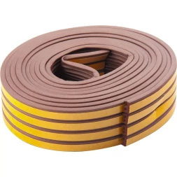 Уплотнитель 6 м профиль "E" коричневый СИБРТЕХ 93944