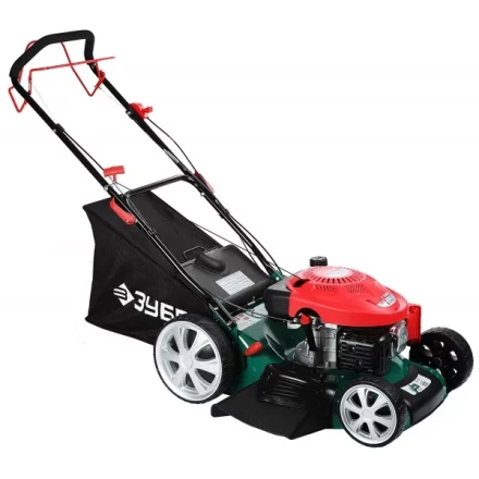 Газонокосилка ЗУБР бензиновая, самоход, 10 ступ. (25-75мм), 65л травосборник, мульчирование, 173см3, 510мм, 4.3кВт ЗГКБ-510СТ купить в Ижевске