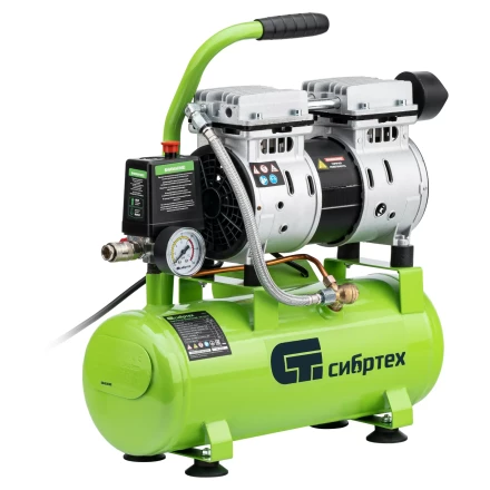 Компрессор безмаслянный малошумный Сибртех МБ 750/10,750 Вт, 10 л, 150 л/мин 58001 купить в Ижевске