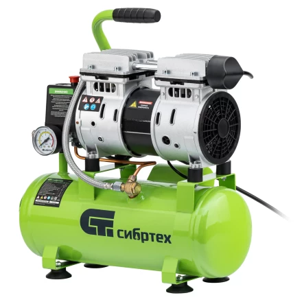 Компрессор безмаслянный малошумный Сибртех МБ 750/10,750 Вт, 10 л, 150 л/мин 58001 купить в Ижевске