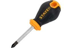 Отвертка STAYER &quot;MASTER&quot;, двухкомпонентная рукоятка, магнитный наконечник, &quot;STUBBY&quot; ( бочка ), PH1x38мм 2510-38-1_z03