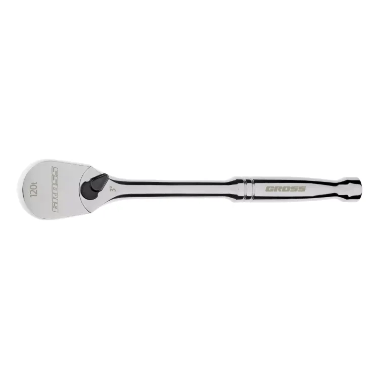 Ключ-трещотка 1/2" Gross 14052, CrV, 120 зубьев, цельнометаллический, хром купить в Ижевске