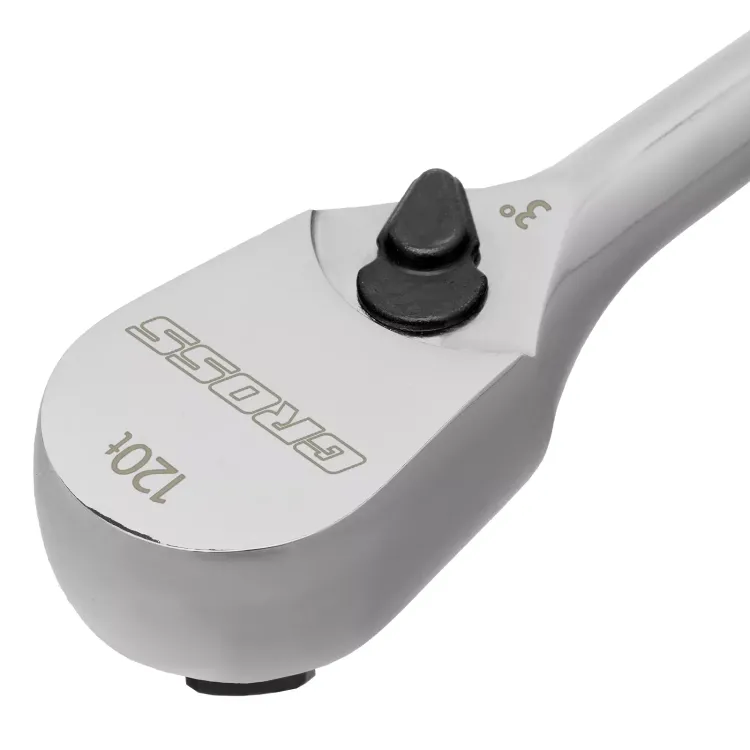 Ключ-трещотка 1/2" Gross 14052, CrV, 120 зубьев, цельнометаллический, хром купить в Ижевске