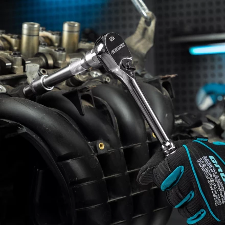 Ключ-трещотка 1/2&quot; Gross 14052, CrV, 120 зубьев, цельнометаллический, хром купить в Ижевске