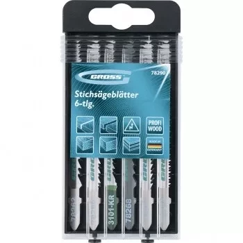 Набор полотен для электролобзика по дереву 6шт Profi пластиковый кейс GROSS 78290 купить в Ижевске