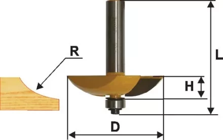 Фреза фигирейная горизонтальная Ф89Х159 мм хвостовик 12 мм 46567 купить в Ижевске