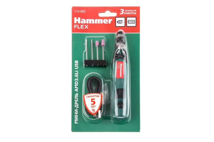 Мини-дрель HAMMER AMD3.6Li USB купить в Ижевске