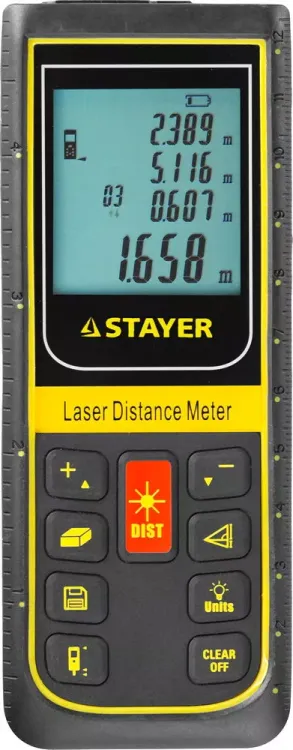 Дальномер PRO-Control лазерный, дальность 100м, точность 2мм, STAYER Professional 34959 34959 купить в Ижевске