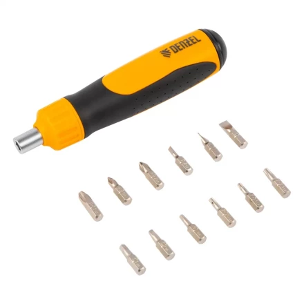 Отвертка реверсивная Denzel 7711611, механизм SmartPush 12 шт, S2 купить в Ижевске