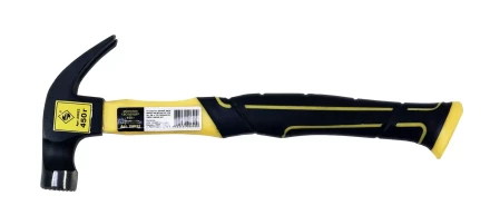 Молоток гвоздодер 450 грамм с фиберглассовой рукояткой и магнитом Энкор 23022 купить в Ижевске
