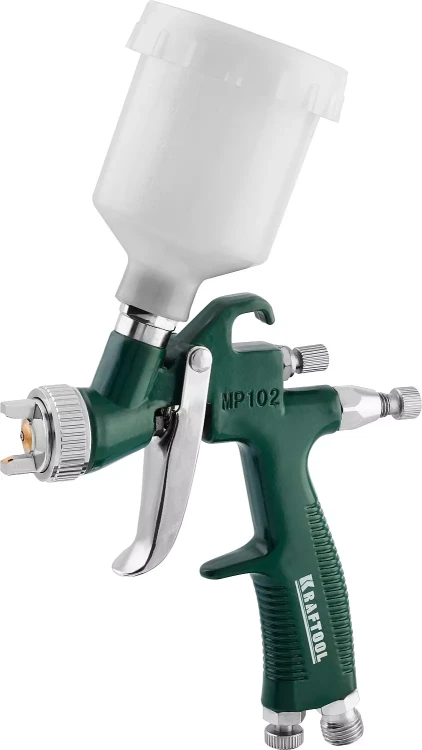 Краскопульт пневматический KRAFTOOL AirKraft Mini, HVLP, c верхним бачком, 1,0мм 06565-1.0 купить в Ижевске