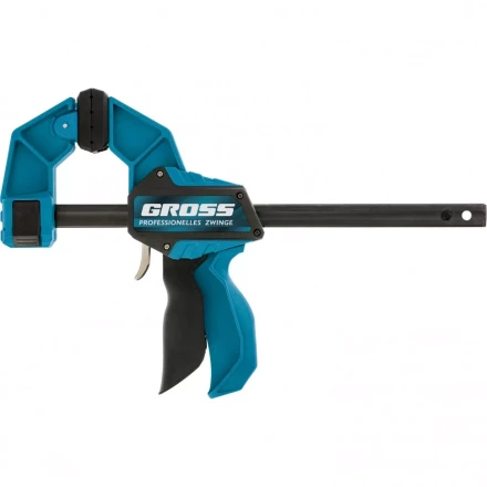 Струбцина реечная быстрозажимная пистолетного типа пошаговый механизм пластиковый корпус 300 мм Gross 20702 купить в Ижевске