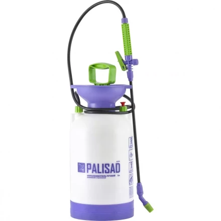 Опрыскиватель ручной усиленный с горловиной 5 л с насосом шлангом и разбрызгивателем Palisad 64745 купить в Ижевске