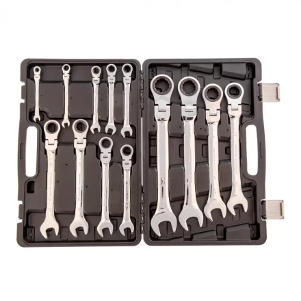 Набор ключей комбинированных Matrix трещоточных шарнирных 13 шт 14798 купить в Ижевске