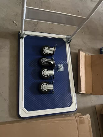 Тележка платформенная 150 кг TOR PH150 (480x740) со складной ручкой (резиновые колеса 100 мм) 1004024 купить в Ижевске