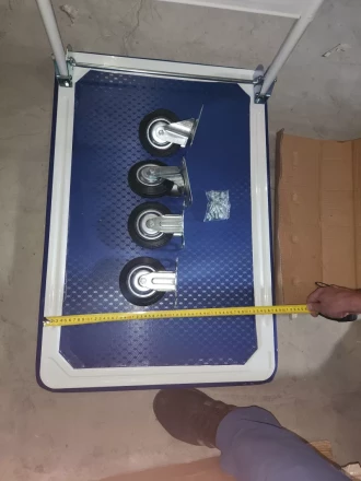 Тележка платформенная 150 кг TOR PH150 (480x740) со складной ручкой (резиновые колеса 100 мм) 1004024 купить в Ижевске