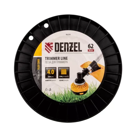 Леска для триммера квадрат, 4,0мм х 62м, на DIN катушке FLEX CORD// Denzel 96295 купить в Ижевске
