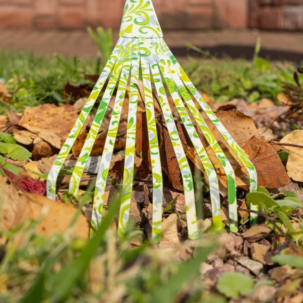 Грабли веерные 9 - зубые Palisad, 130 х 415 мм, стальные, пластиковая рукоятка, Flower Green, 620425 купить в Ижевске