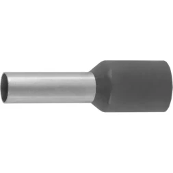 Наконечник СВЕТОЗАР штыревой, изолированный, для многожильного кабеля, серый, 4,0 мм2, 10шт 49400-40